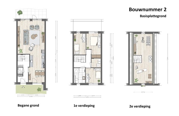 Floorplan - Vossenburglaan Bouwnummer 2, 9613 CG Meerstad